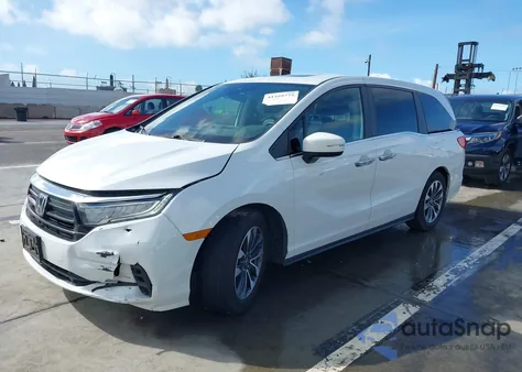 2021 Honda Odyssey Ex-L из США, поврежденный, VIN 5FNRL6H79MB003232